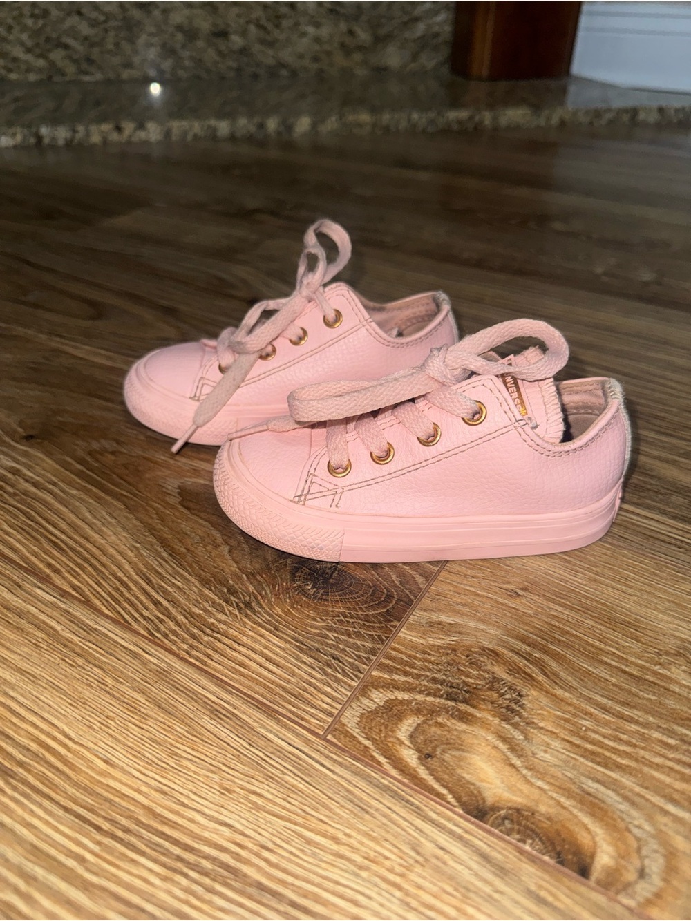 Girls Pink Casual Lace-Up Sneakers for Everyday Play
